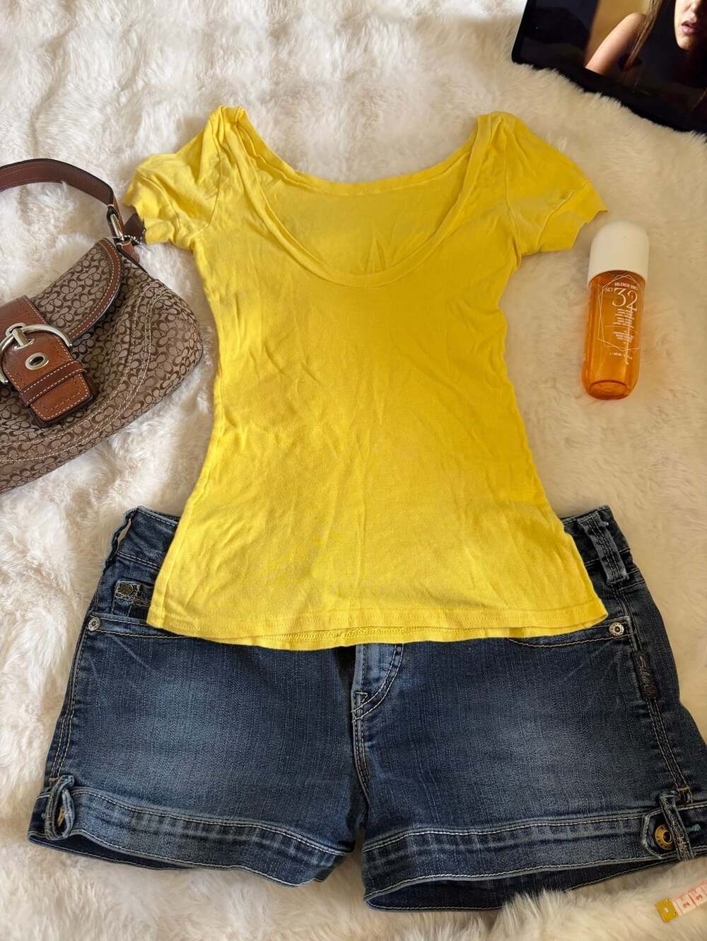 Yellow Scoop Neck T-Shirt